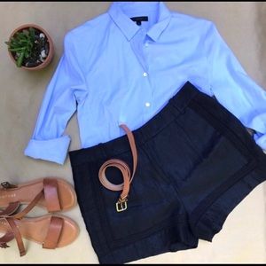 J. Crew Black Linen Shorts